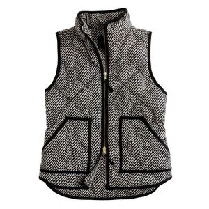 J.Crew Quilted Puffer Vest - Herringbone